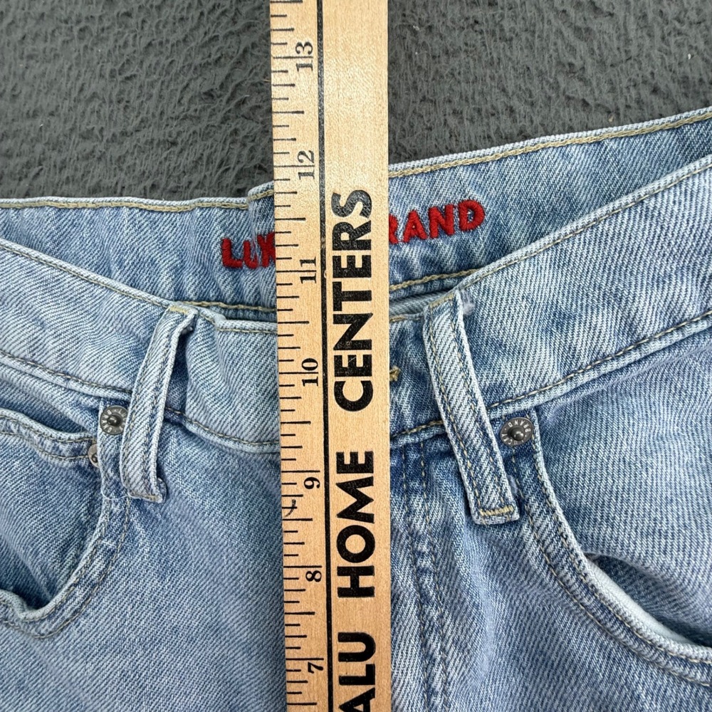 Lucky Brand Barrel Leg Jeans Women 0/25 Light Wash Embroidered Hearts High Rise - Picture 9 of 11